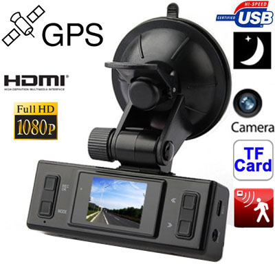 GS2000 Black, 1.5 inch TFT Screen Full HD 1080P Car DVR Recorder with GPS / G-Sensor / Motion Detection / Night Vision / HDMI /A - Click Image to Close